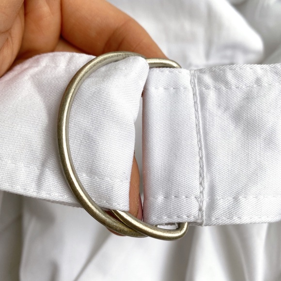 🐚 SISTERS POINT WHITE COTTON TRENCH COAT! - Picture 9 of 11